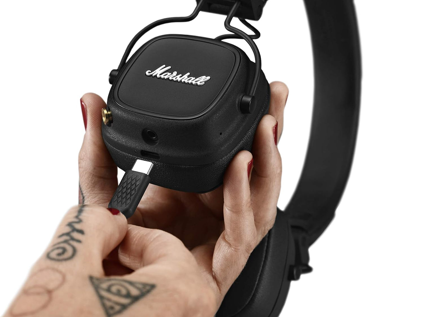 Marshall Major IV Wireless Bluetooth On Ear Headphone with Mic (Black)