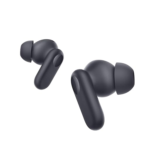 Black Nord Buds 2r TWS Earbuds | 38H Battery, IP55 Dust & Water Resistance, 4-Mic Calling Clarity